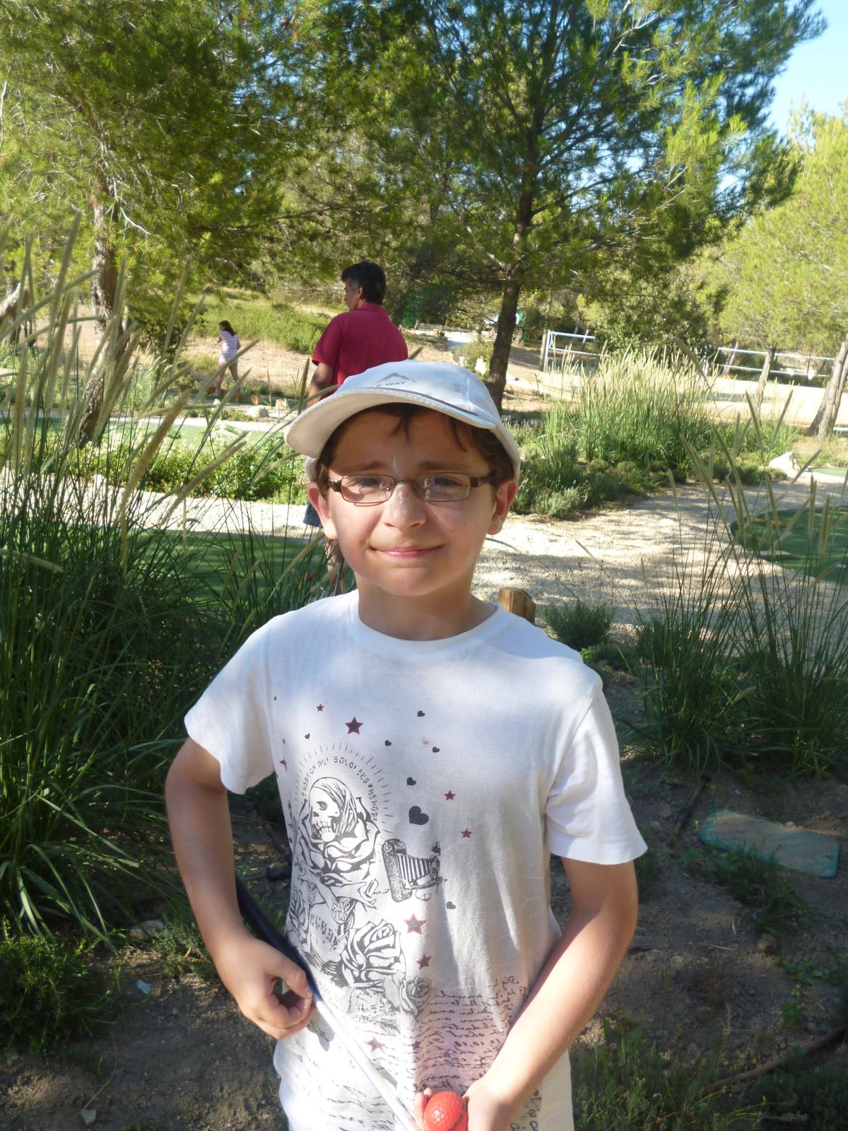Isaac as a child outdoors